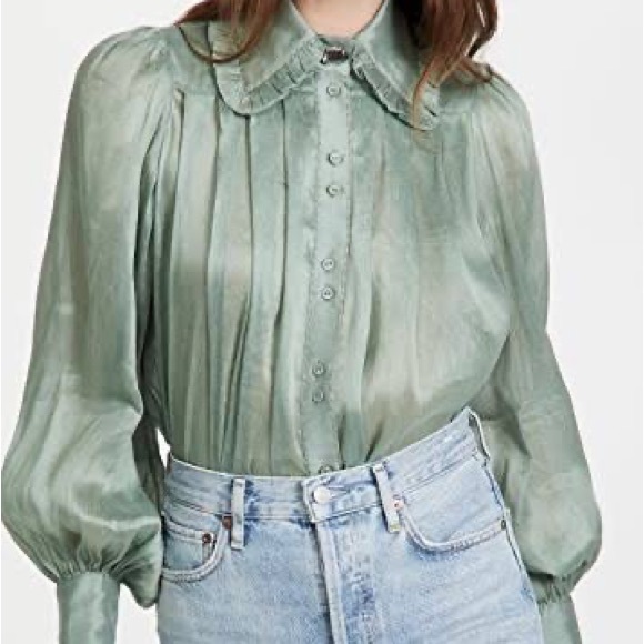 AJE Idealist Shirt • Dusty Sage • RRP $295 Tags attached NEVER WORN - Picture 8 of 10